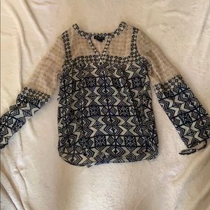 Lucky brand boho style chiffon top